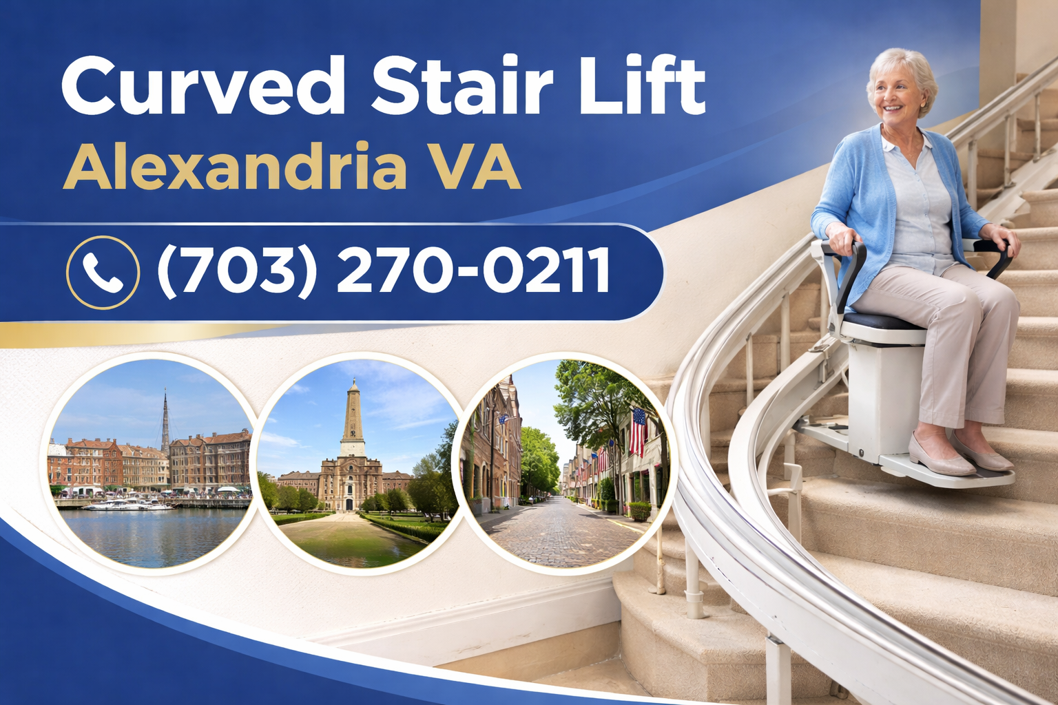 Curved Stair Lifts in Alexandria, Virginia: Safe Mobility for Your Unique Staircase Curved Stair Lifts in Alexandria, Virginia: Safe Mobility for Your Unique Staircase