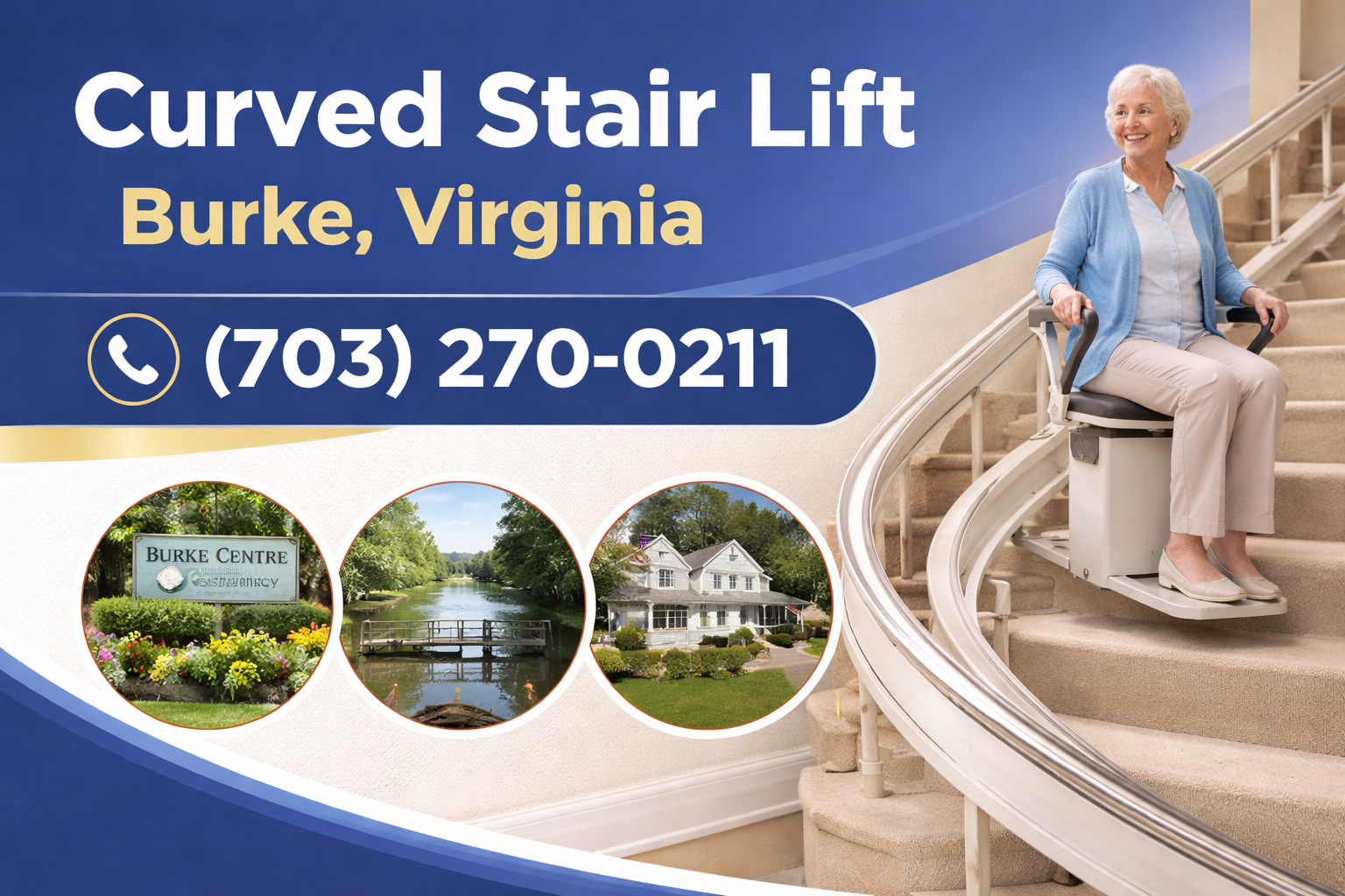 Curved Stair Lifts in Burke—Safe, Custom Solutions for Complex Staircases Curved Stair Lifts in Burke—Safe, Custom Solutions for Complex Staircases