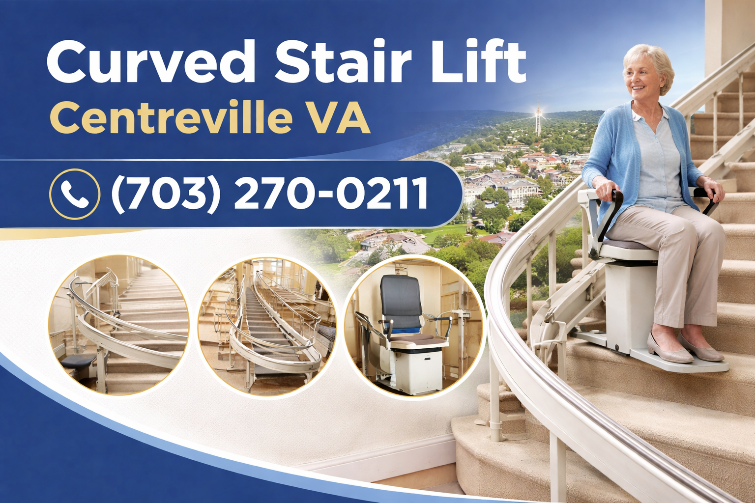 Curved Stair Lifts in Centreville: Your Stairs, Your Freedom Curved Stair Lifts in Centreville: Your Stairs, Your Freedom
