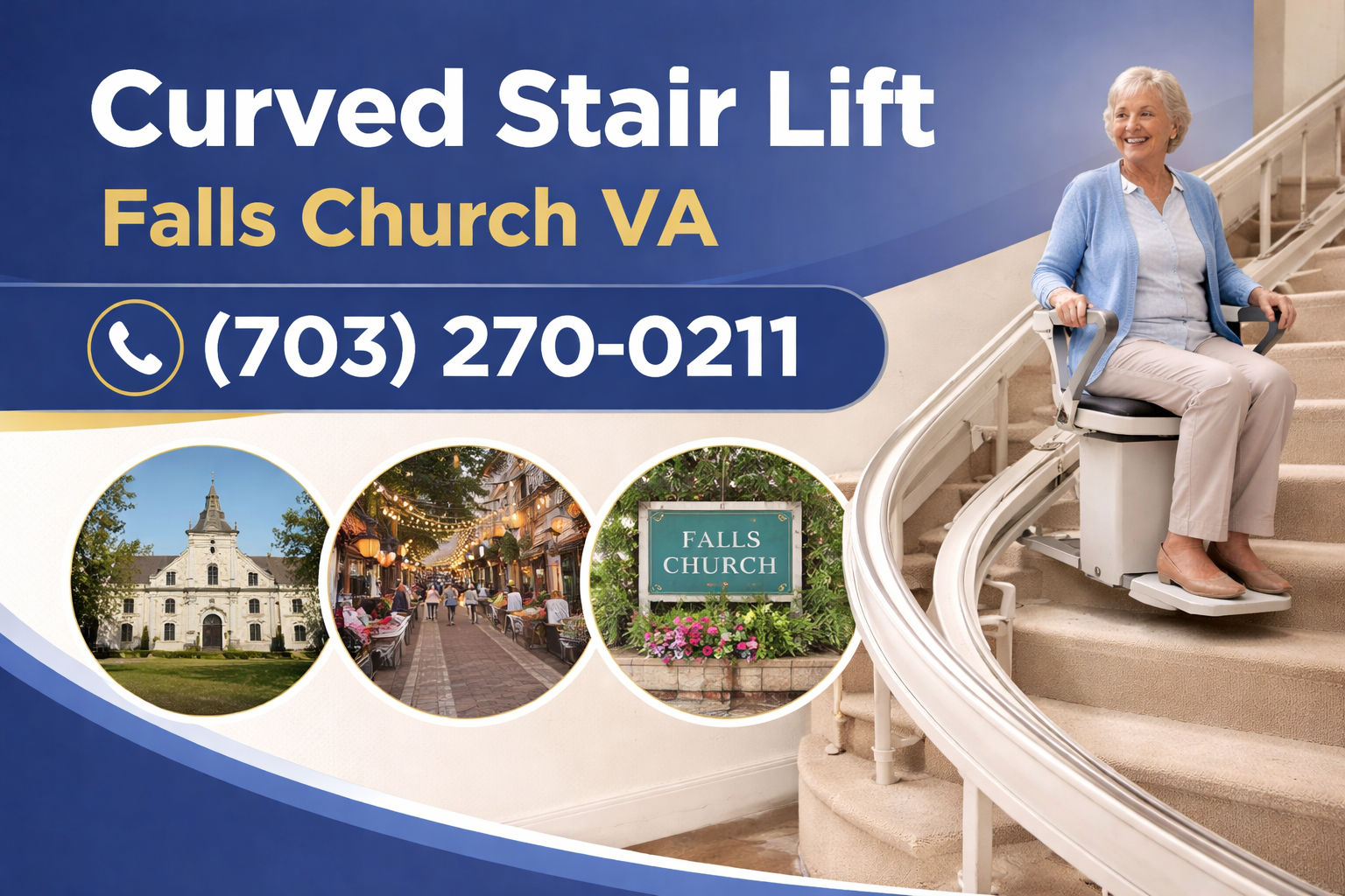 Curved Stair Lifts in Falls Church: Navigate Your Home Safely Again Curved Stair Lifts in Falls Church: Navigate Your Home Safely Again