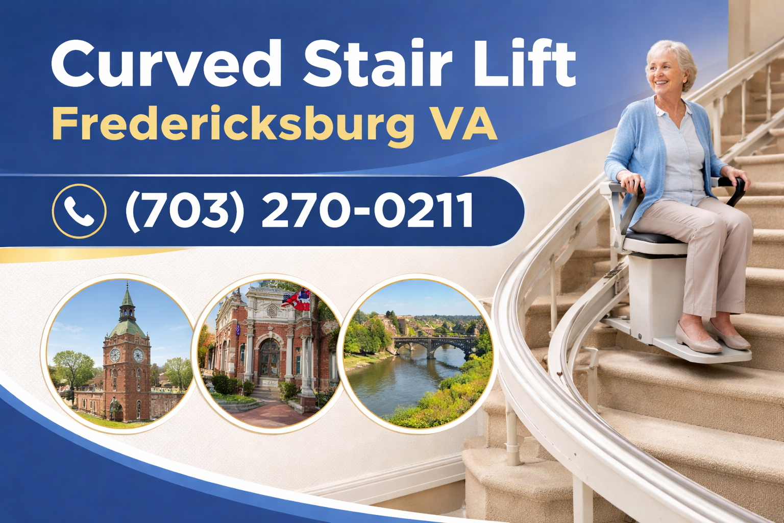 Safe, Comfortable Access for Any Curved Staircase in Fredericksburg Safe, Comfortable Access for Any Curved Staircase in Fredericksburg