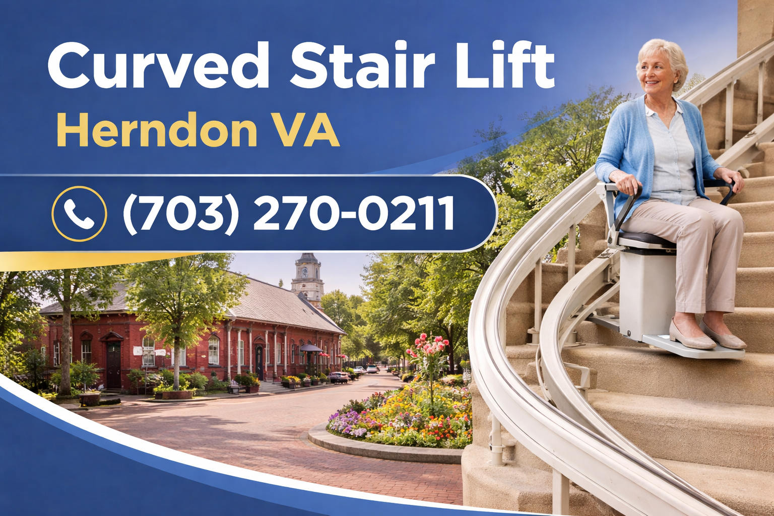 Curved Stair Lifts in Herndon: Navigate Your Stairs Safely and Independently Curved Stair Lifts in Herndon: Navigate Your Stairs Safely and Independently