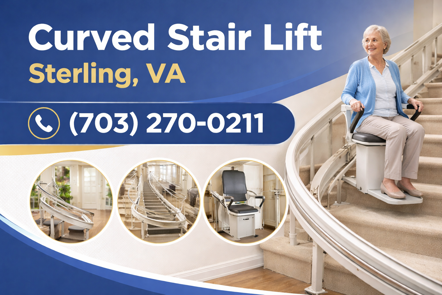 Curved Stair Lifts in Sterling, Virginia