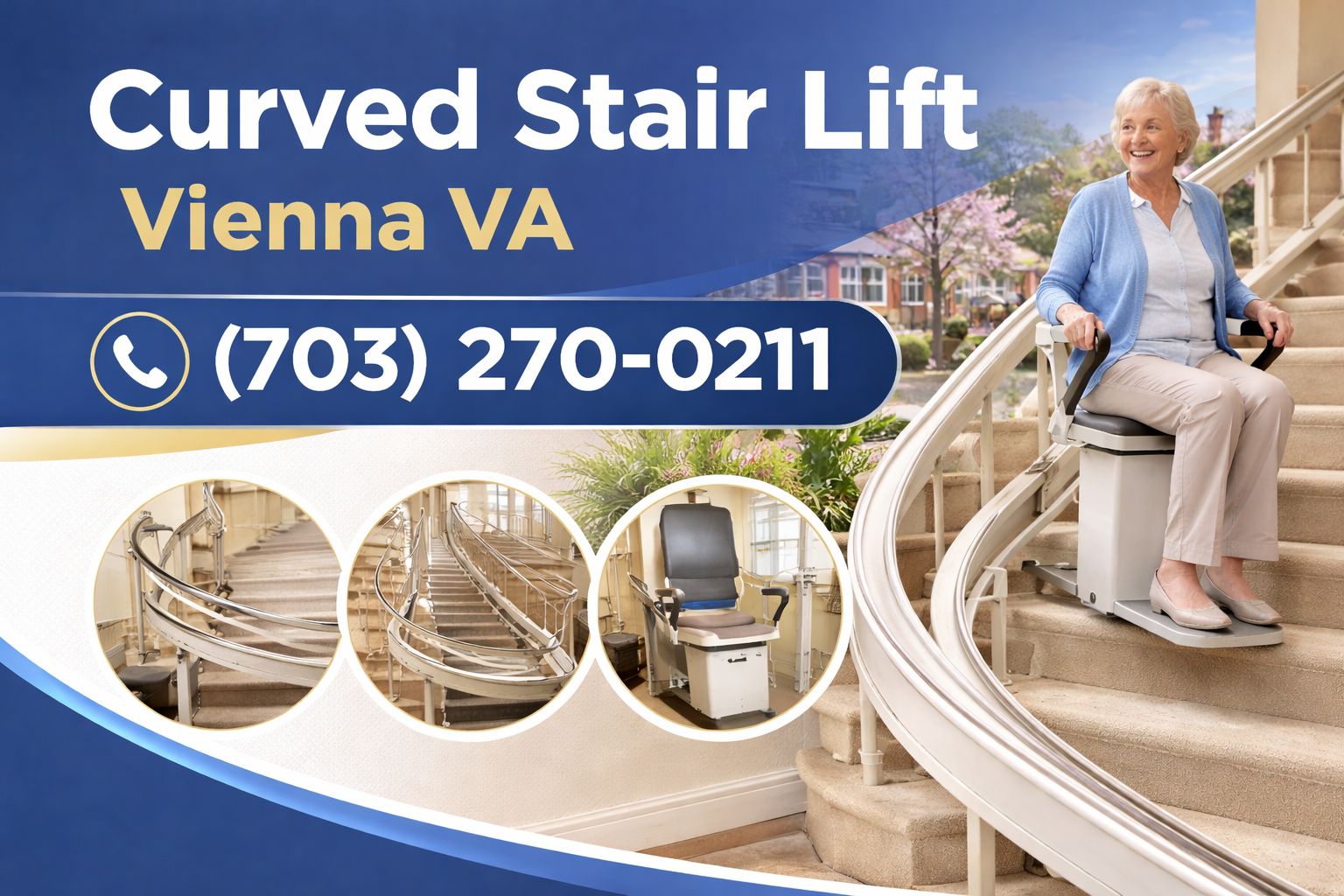 Safe, Custom Curved Stair Lifts for Your Vienna Home Safe, Custom Curved Stair Lifts for Your Vienna Home