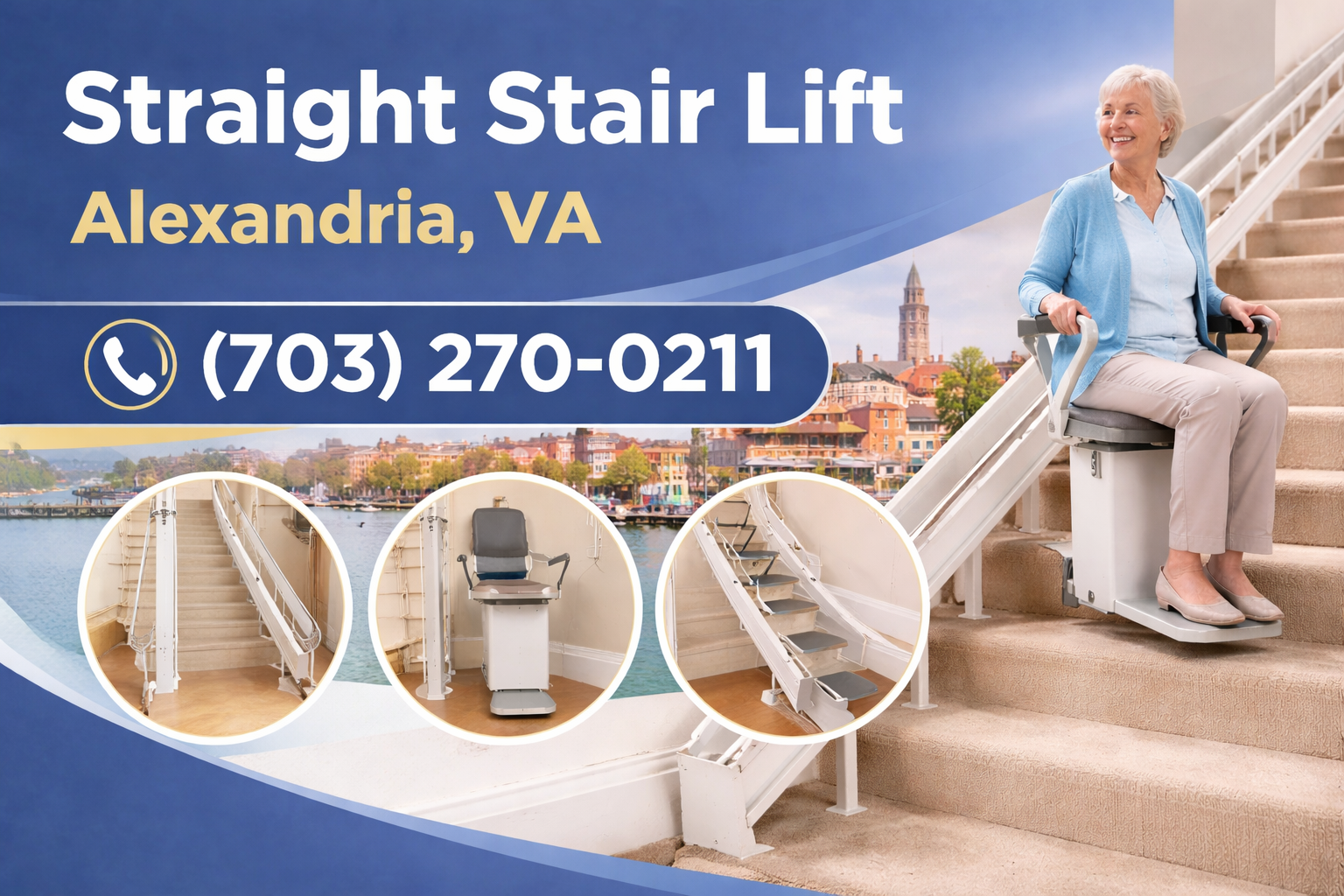 Reclaim Your Freedom on the Stairs in Alexandria with a Straight Stair Lift Reclaim Your Freedom on the Stairs in Alexandria with a Straight Stair Lift