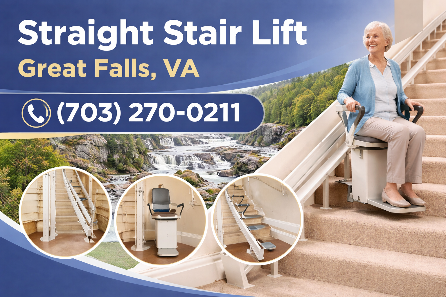 Great Falls Straight Stair Lifts: Your Stairs, Your Independence