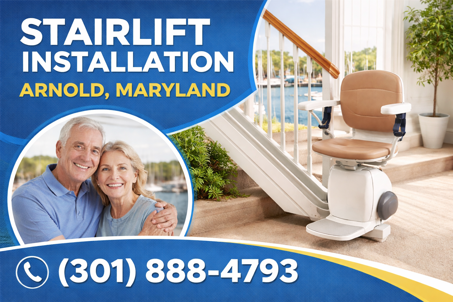 Straight Stairlift Installation in Arnold, MD Straight Stairlift Installation in Arnold, MD