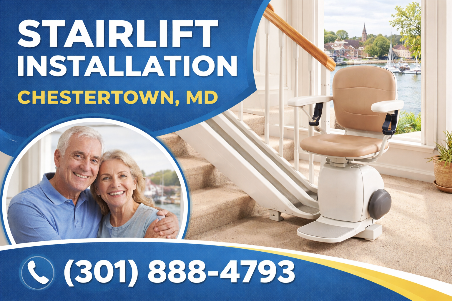 Stairlift Installation in Chestertown: Move Safely Between Levels Again