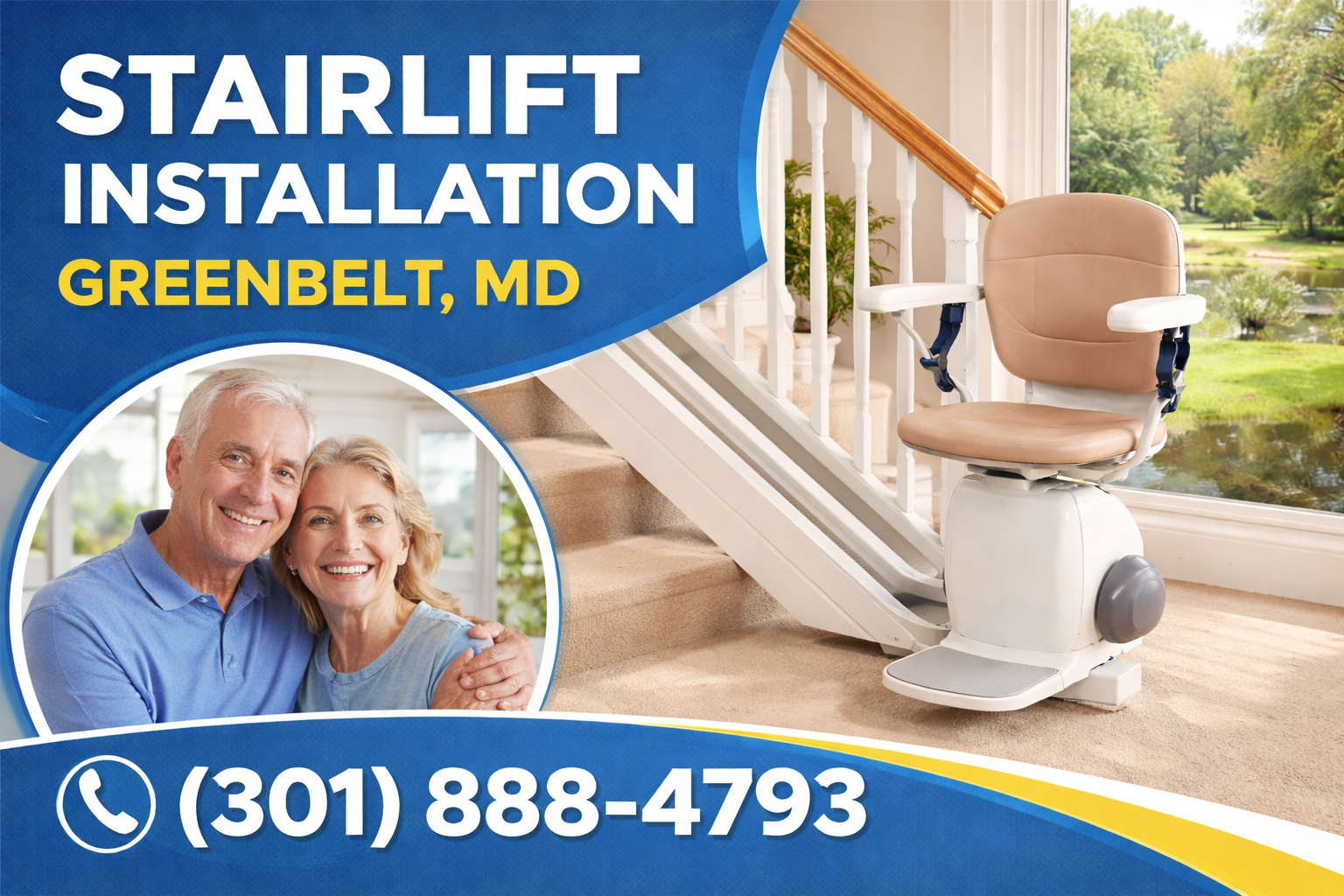 Stairlift Installation in Greenbelt: Regain Your Freedom on the Stairs Stairlift Installation in Greenbelt: Regain Your Freedom on the Stairs
