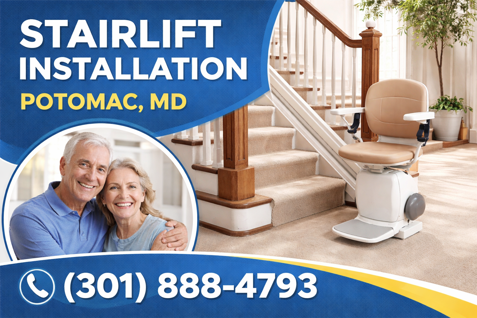 Stairlift Installation in Potomac: Move Freely Between Floors Again Stairlift Installation in Potomac: Move Freely Between Floors Again
