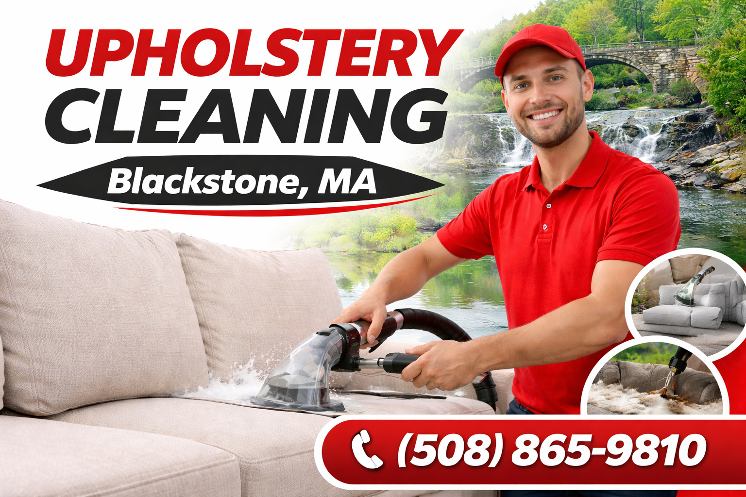 Professional Upholstery Cleaning in Blackstone, Massachusetts