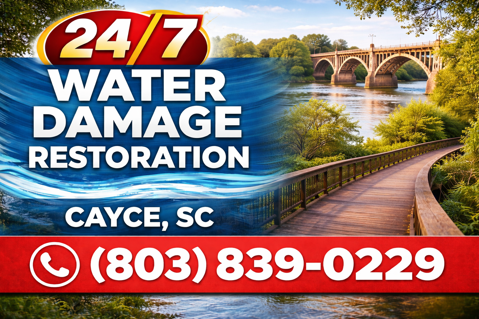 24/7 Water Damage Restoration in Cayce&mdash;We Come Straight to You