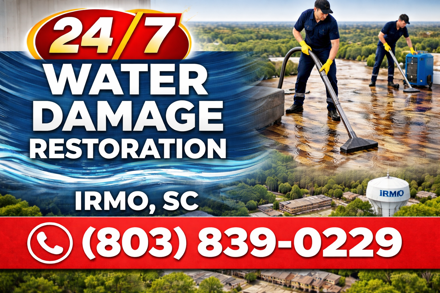 24/7 Water Damage Restoration in Irmo, SC – Help Right at Your Door