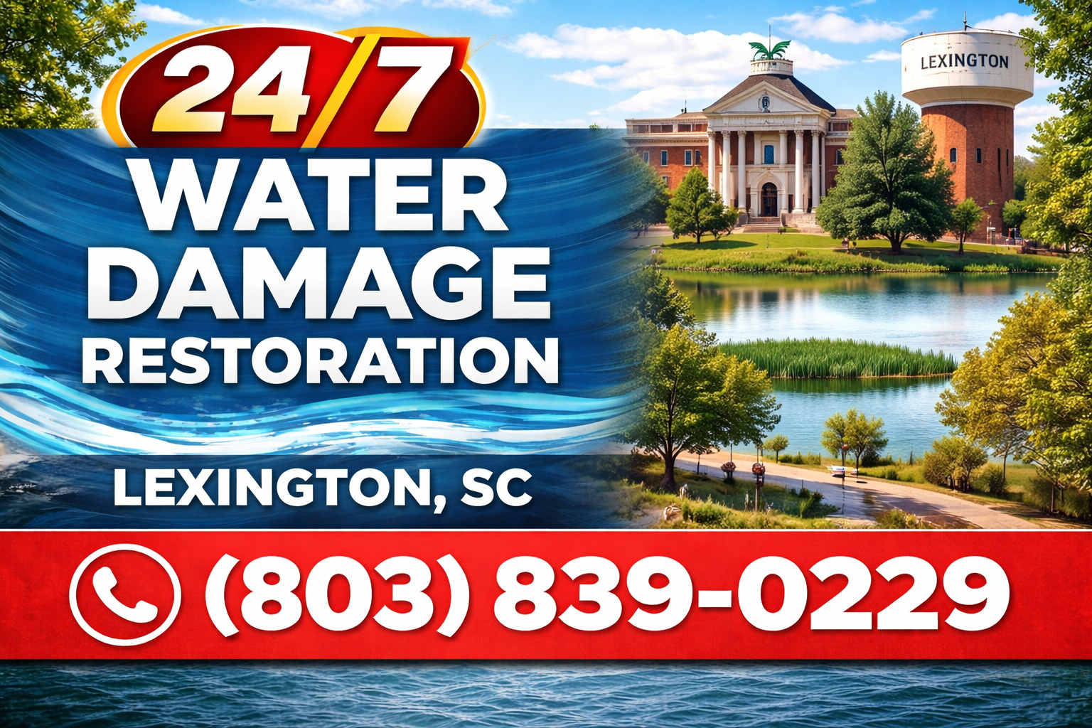 24/7 Water Damage Restoration in Lexington: We Come Straight to You