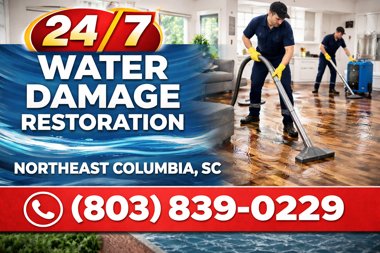 24/7 Water Damage Restoration in Northeast Columbia &ndash; We Come Right to You