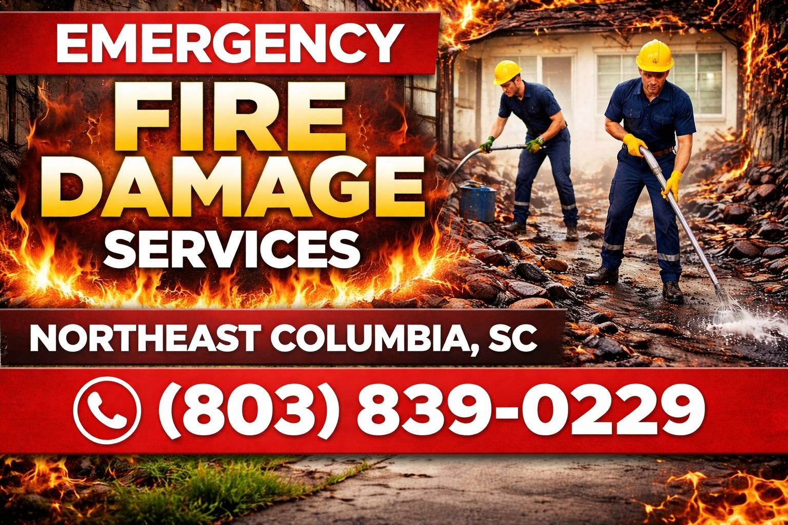 Emergency Fire Damage in Northeast Columbia? We Come Right to You