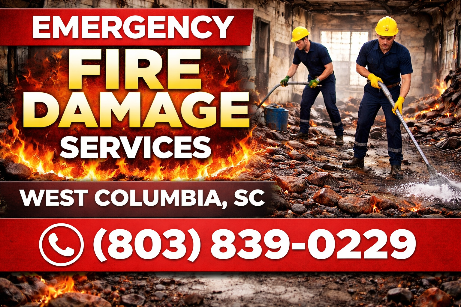 Emergency Fire Damage Services in West Columbia &ndash; We Come Straight to You