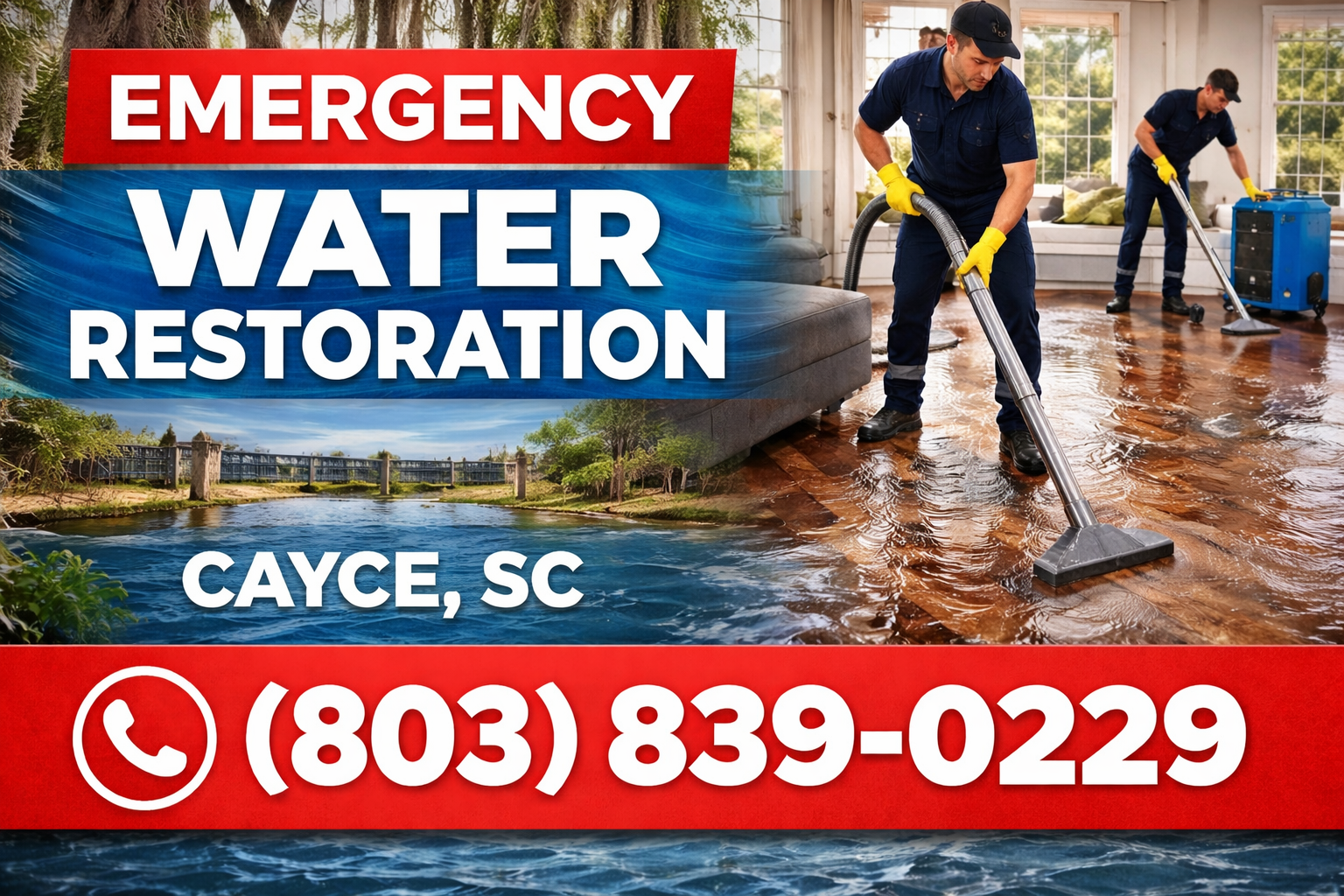 Emergency Water Restoration in Cayce: Stop the Damage Fast&mdash;We Come Right to You