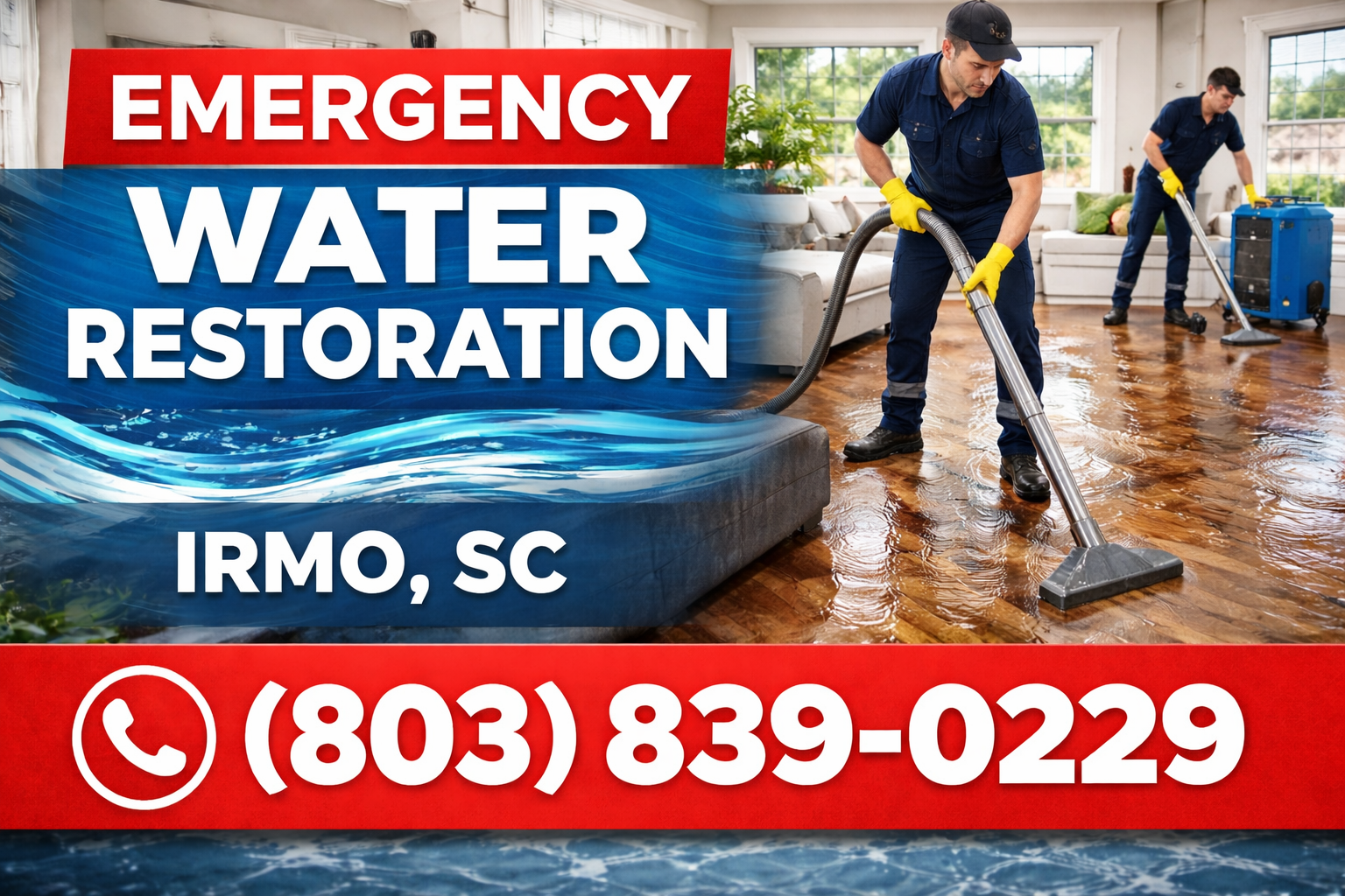 Emergency Water Restoration in Irmo: We Come to You to Stop the Damage