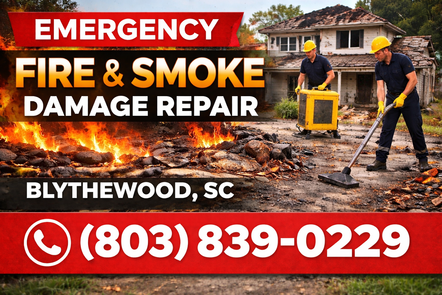 Fire and Smoke Damage Repair in Blythewood: We Come Straight to You