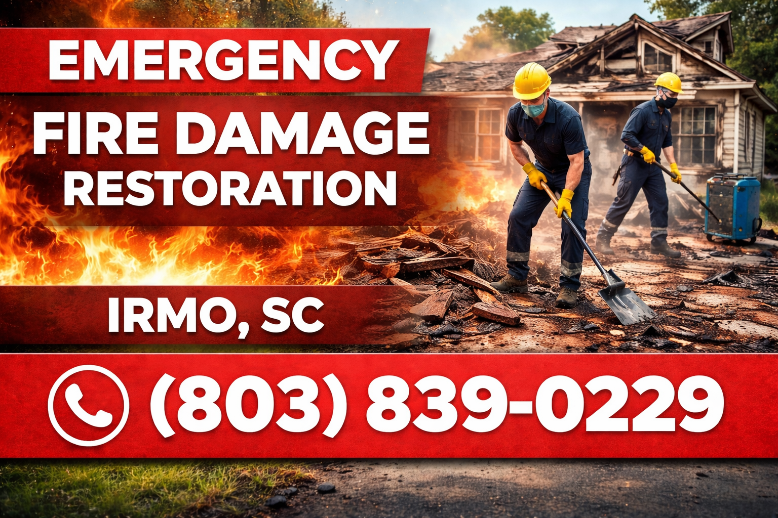 Fire Damage Restoration in Irmo SC: We Come Straight to Your Door