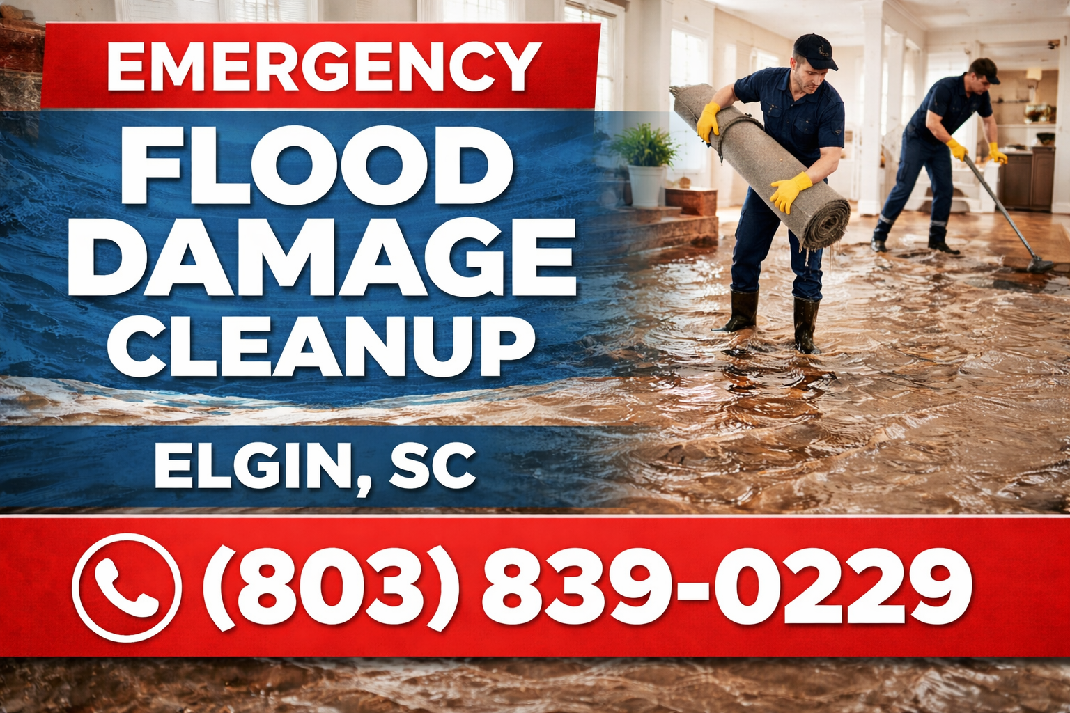 Flood Damage Cleanup in Elgin: We Come Straight to You