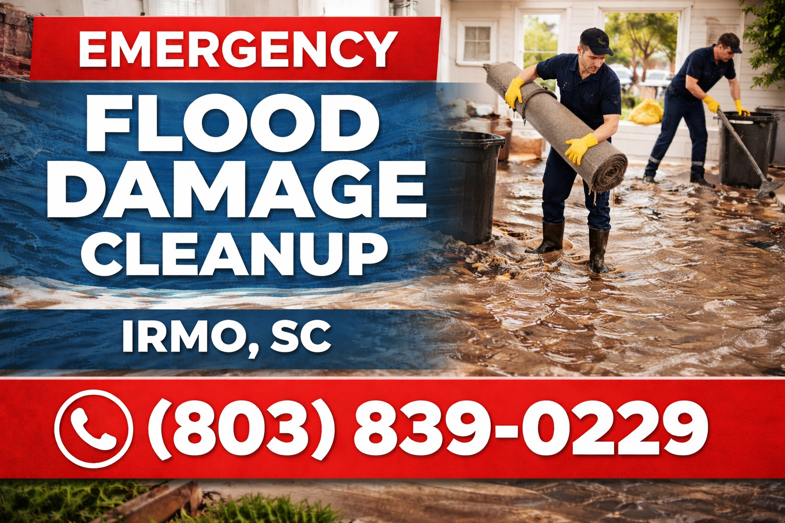 Emergency Flood Damage Cleanup in Irmo&mdash;We Come Right to You