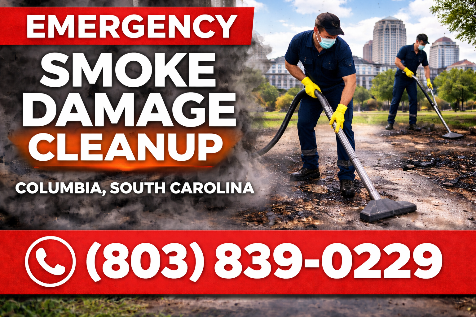 Expert Smoke Damage Cleanup in Columbia—We Come Right to You