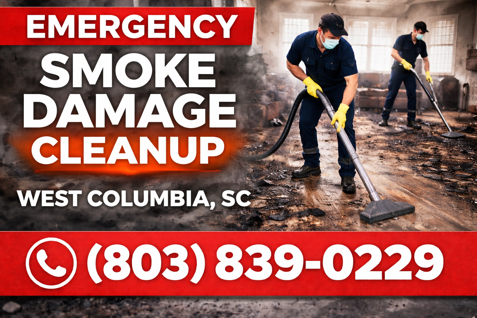 Smoke Damage Cleanup in West Columbia: We Come Straight to You