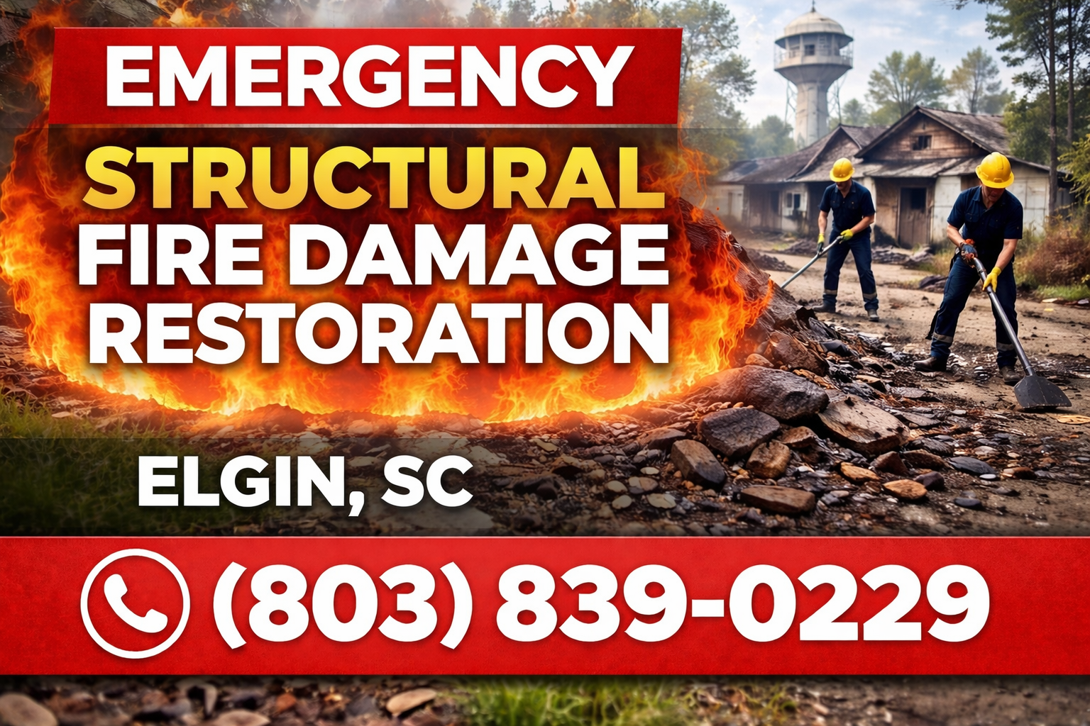 Structural Fire Damage Restoration in Elgin, SC&mdash;We Come Right to You