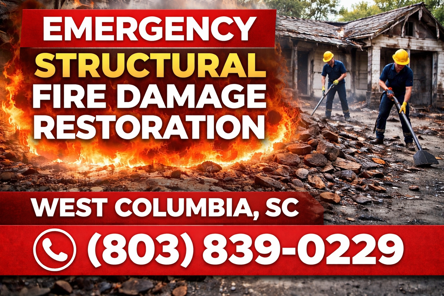 Get Your West Columbia Home's Structure Restored After Fire Damage